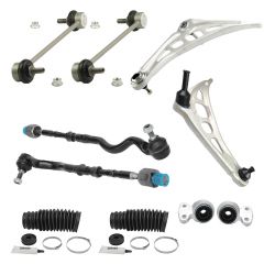 CONTROL ARM ARMS BALL JOINT STEERING Tie RODS BOOT SWAY BAR LINK KIT for BMW E46