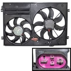 Radiator Cooling Dual Fan fit A3 TT VW Beetle Jetta Golf Touran 1K0121205AD9B9